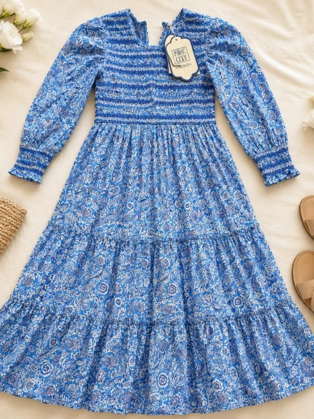 NWT Tuckernuck Pink City Prints Isabel Dress | Ornate Sky | Size S